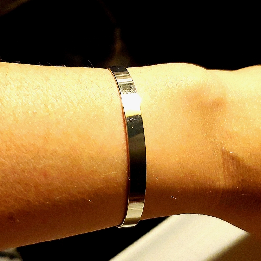 Flexible Silver Bangle Bracelet
